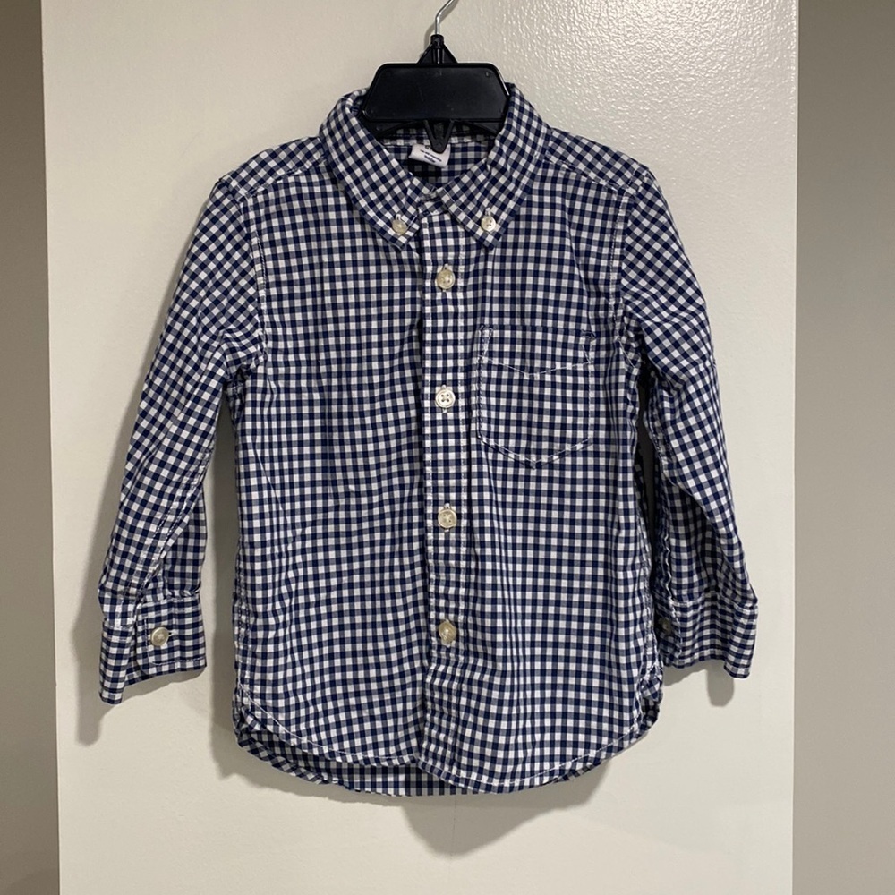 SALE❗️❗️❗️Baby Gap blue and white gingham button down 18-24 months